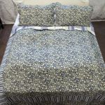 Přehoz na postel 230x250cm patchwork modrý s květy > 230x250cm
