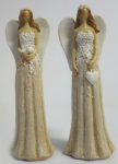Andílek s květy na šatech - nevěsta sv. béžová