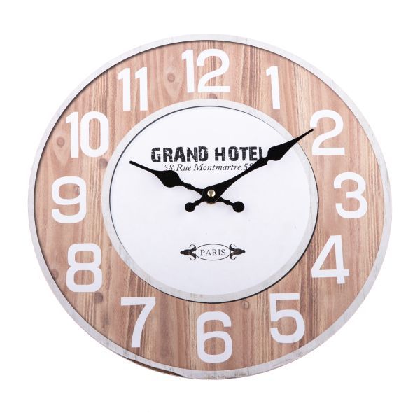 Nástěnné retro hodiny Grand hotel Paris