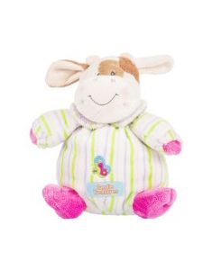 26.Dětský plyšák Baby kravička - sedící s chrastítkem / 16cm