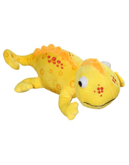 Dětský plyšák Chameleon- žlutý- 28 cm