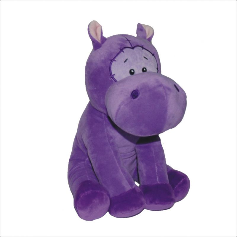 Dětský plyšák Hroch Hip Hop- fialový, 25 cm