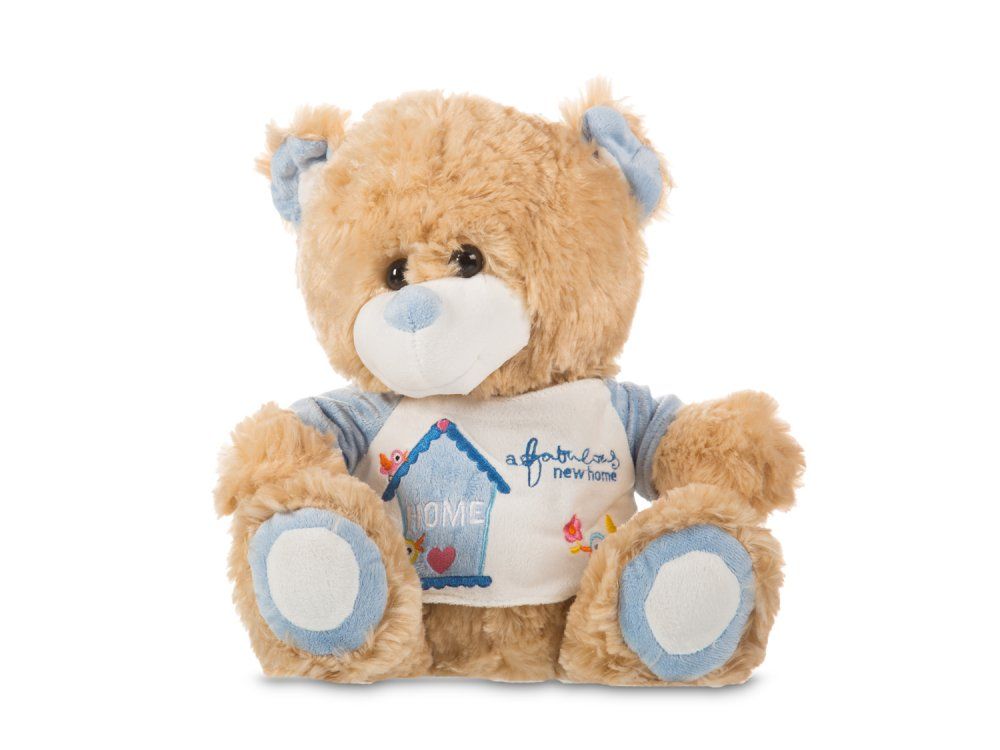 Dětský plyšák Medvídek Jeremy - modrá košilka 30cm