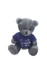 Dětský plyšák Medvídek Šerý- fialové tričko- 18,5 cm