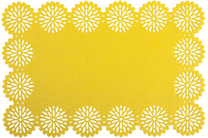 Filcové prostírání BLOSSOM - žlutá 30x120