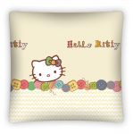 Dětský povlak na polštářek 40x40 - Hello Kitty krém knoflík  12